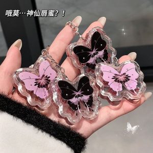 رژ خیس پروانه مشکی صورتی